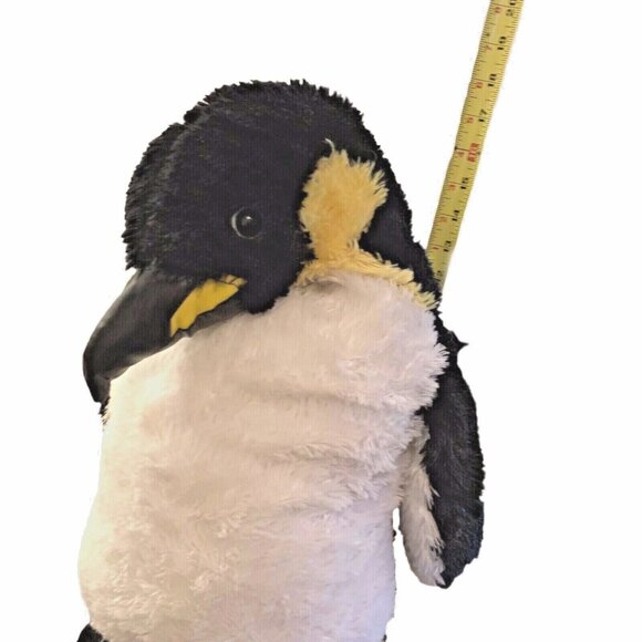 Animal Planet 18” TALL Emperor Penguin Plush HTF READ Black Yellow White Stands - Picture 4 of 11